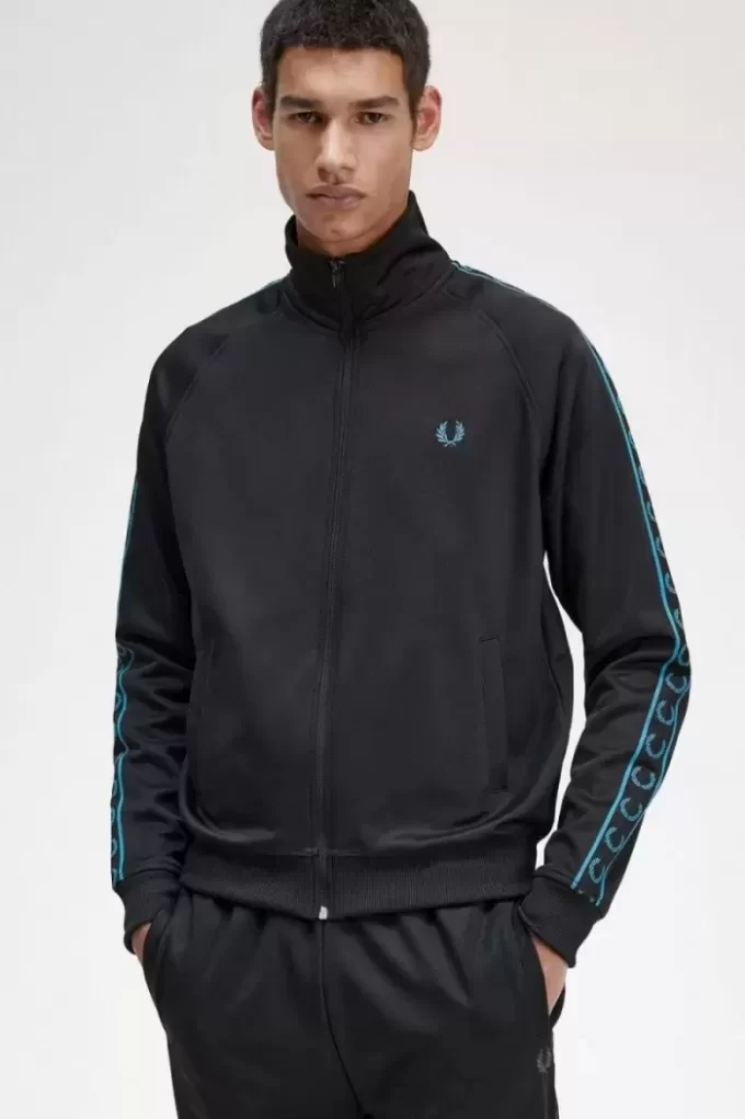 Chaquetas deportivas con cinta en contraste para hombre