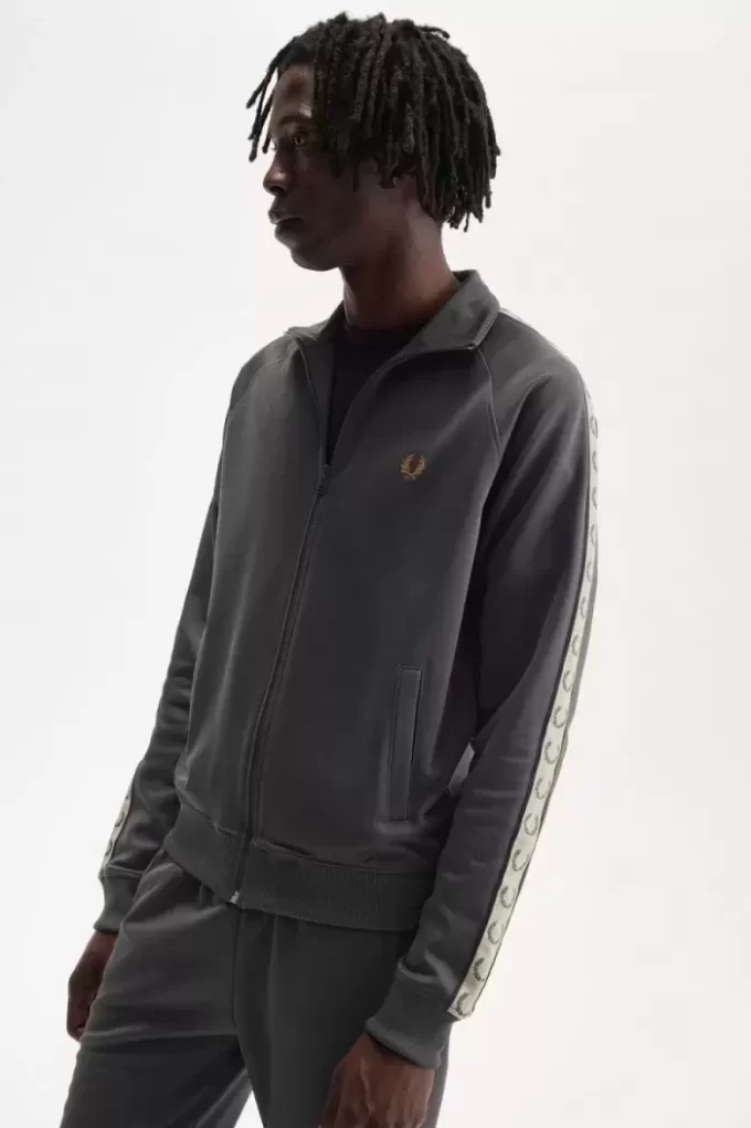 Chaquetas deportivas con cinta en contraste para hombre
