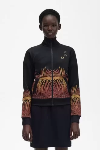 Chaquetas deportivas con estampado de palmeras para mujer Chaquetas deportivas con estampado de palmeras para mujer