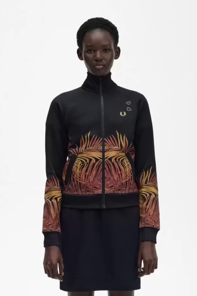 Chaquetas deportivas con estampado de palmeras para mujer Chaquetas deportivas con estampado de palmeras para mujer