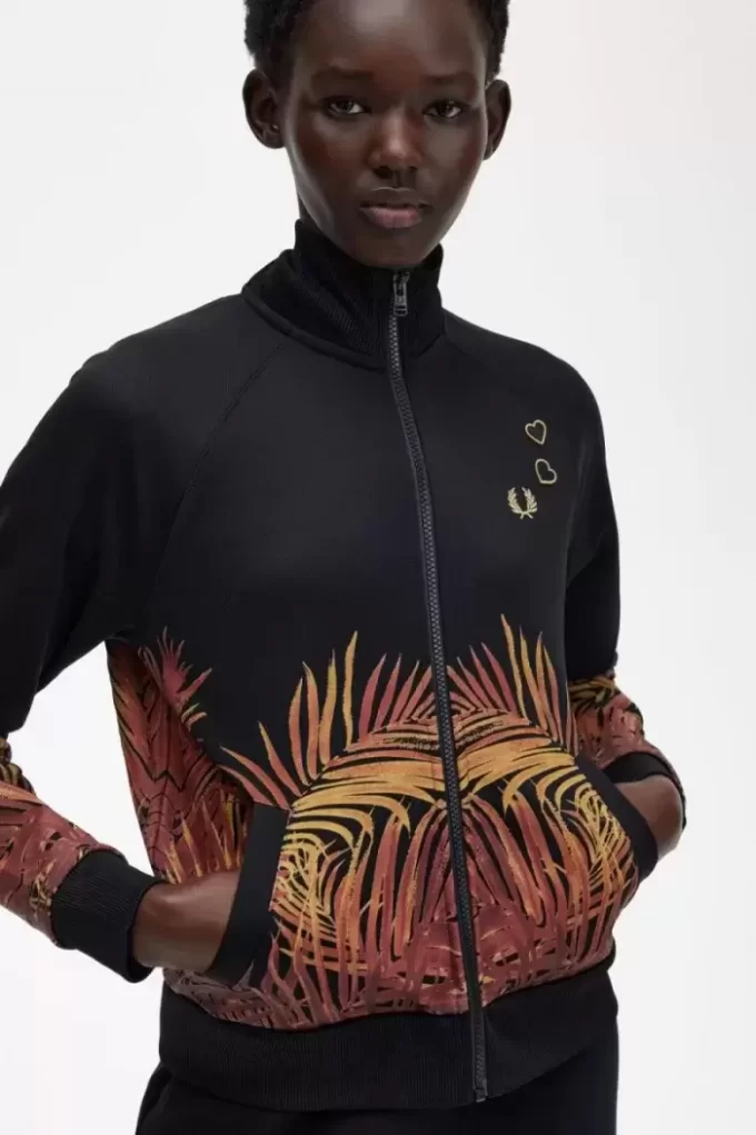Chaquetas deportivas con estampado de palmeras para mujer Chaquetas deportivas con estampado de palmeras para mujer