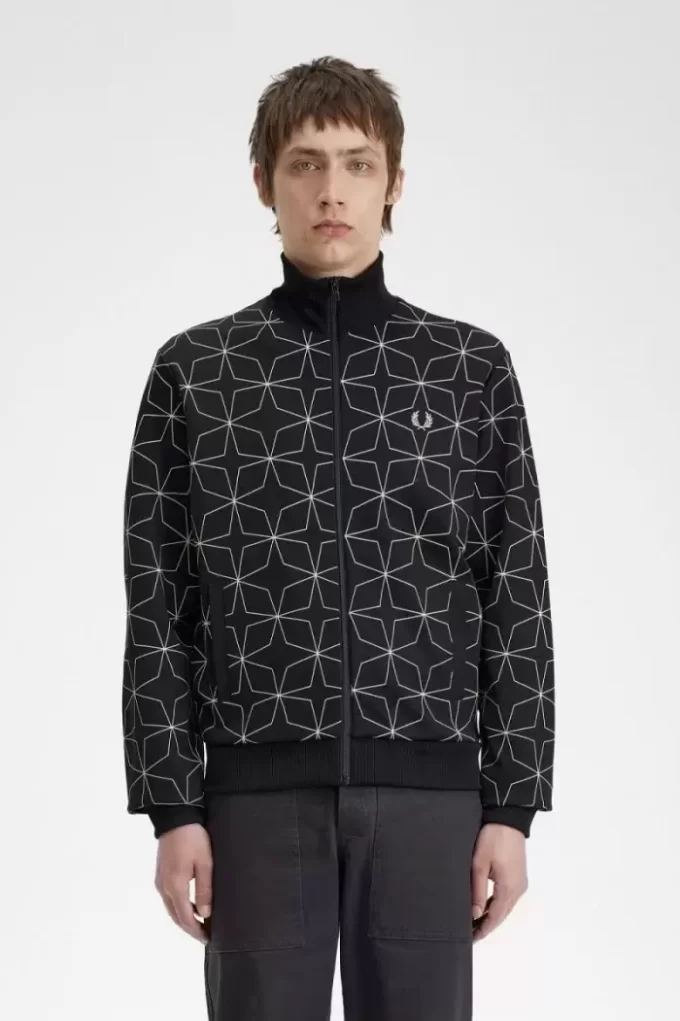 Chaquetas deportivas con estampado geométrico para hombre