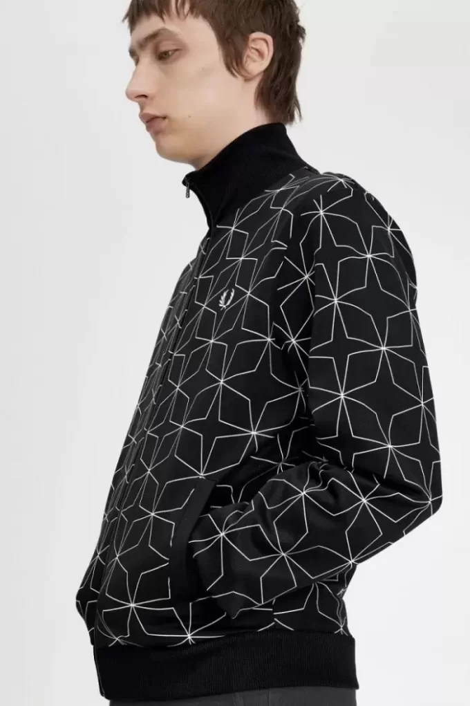 Chaquetas deportivas con estampado geométrico para hombre