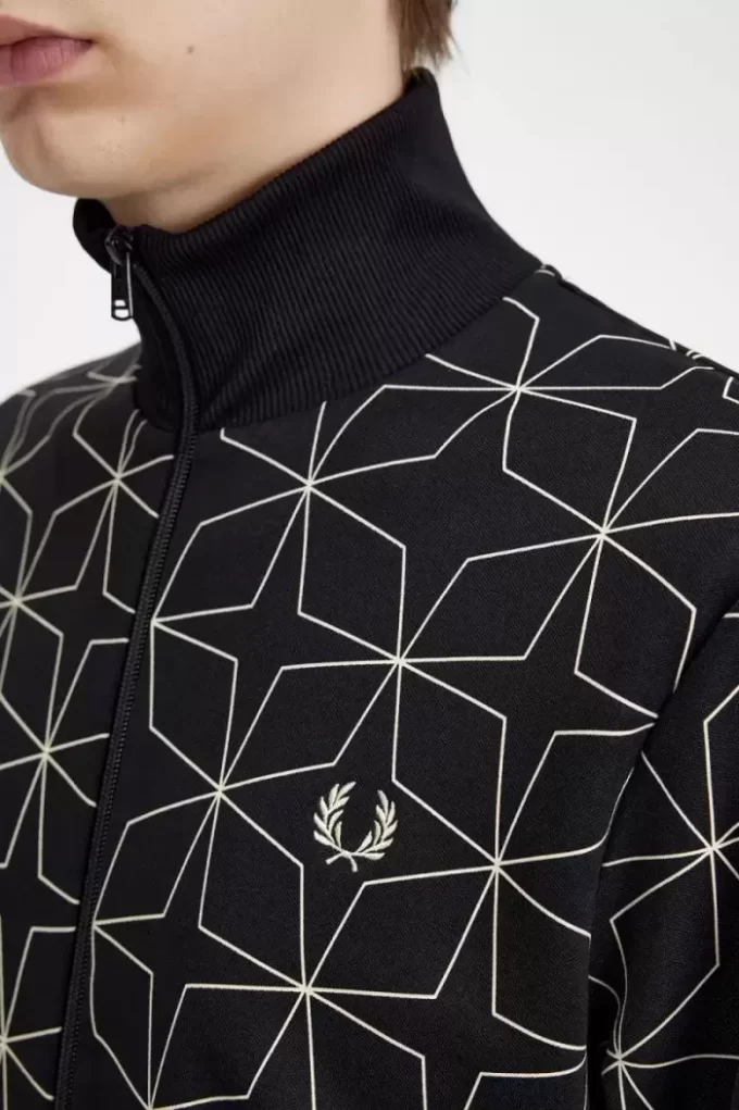 Chaquetas deportivas con estampado geométrico para hombre
