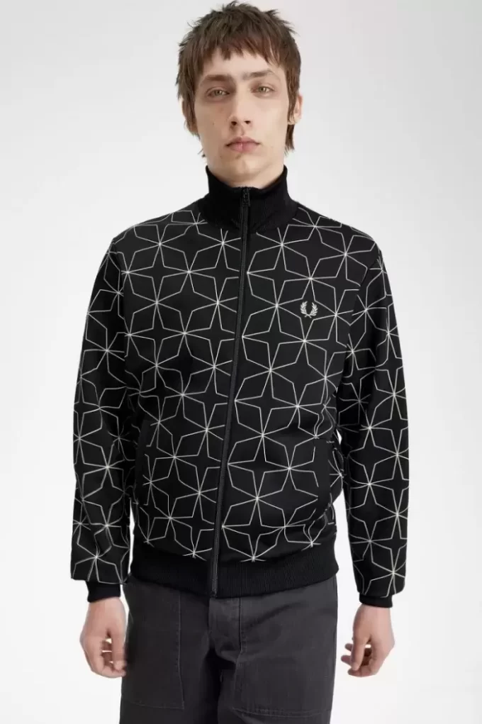 Chaquetas deportivas con estampado geométrico para hombre