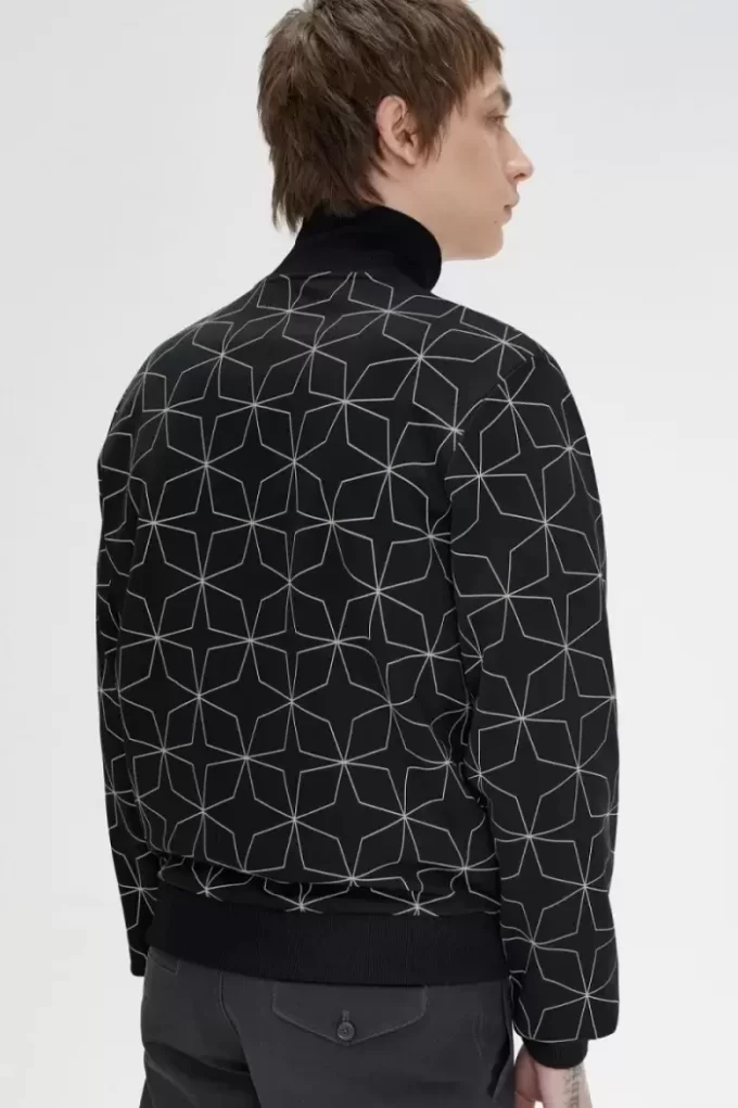 Chaquetas deportivas con estampado geométrico para hombre