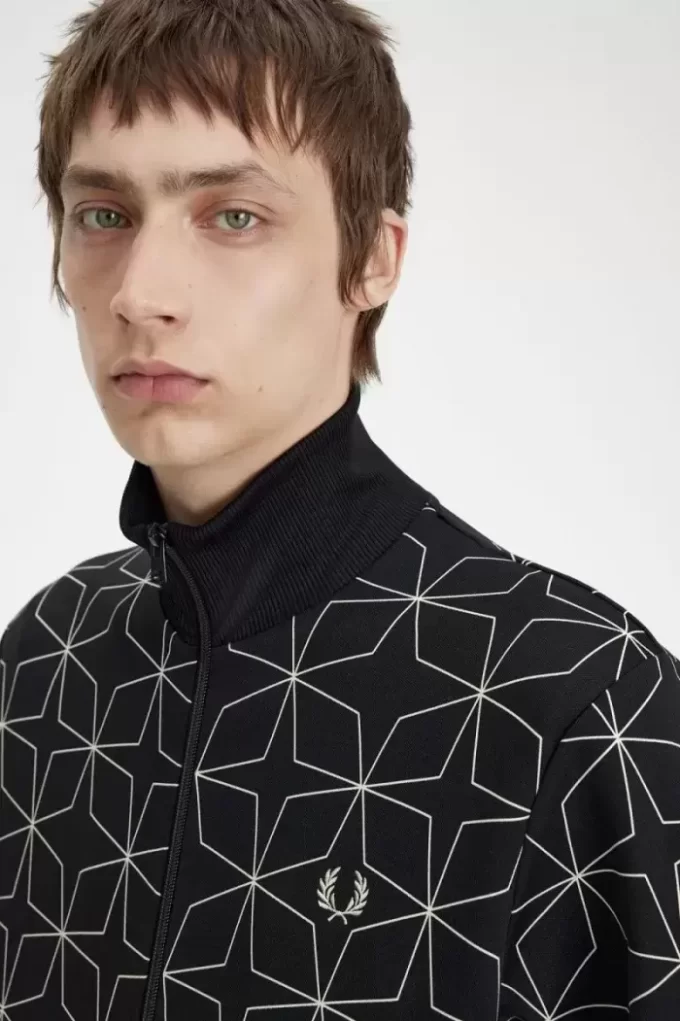 Chaquetas deportivas con estampado geométrico para hombre