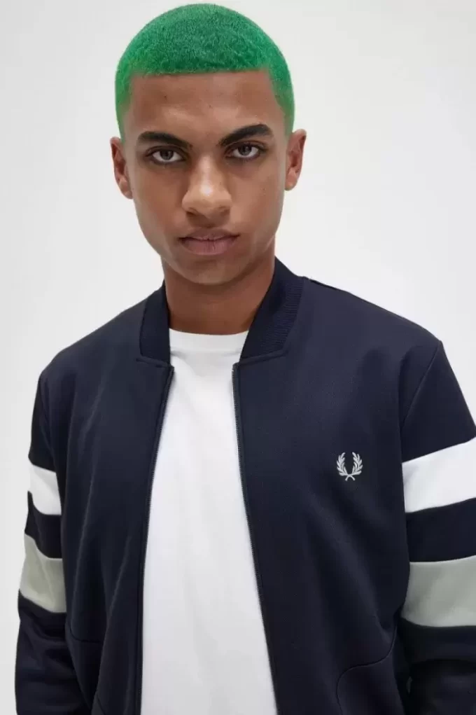 Chaquetas deportivas con mangas con ribete para hombre
