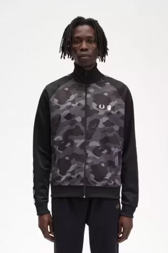 Chaquetas deportivas con paneles de camuflaje para hombre Chaquetas deportivas con paneles de camuflaje para hombre