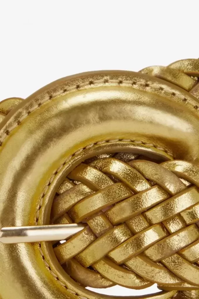 Cinturones de cuero tejido para mujer Cinturones de cuero tejido para mujer