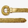 Cinturones de cuero tejido para mujer Cinturones de cuero tejido para mujer