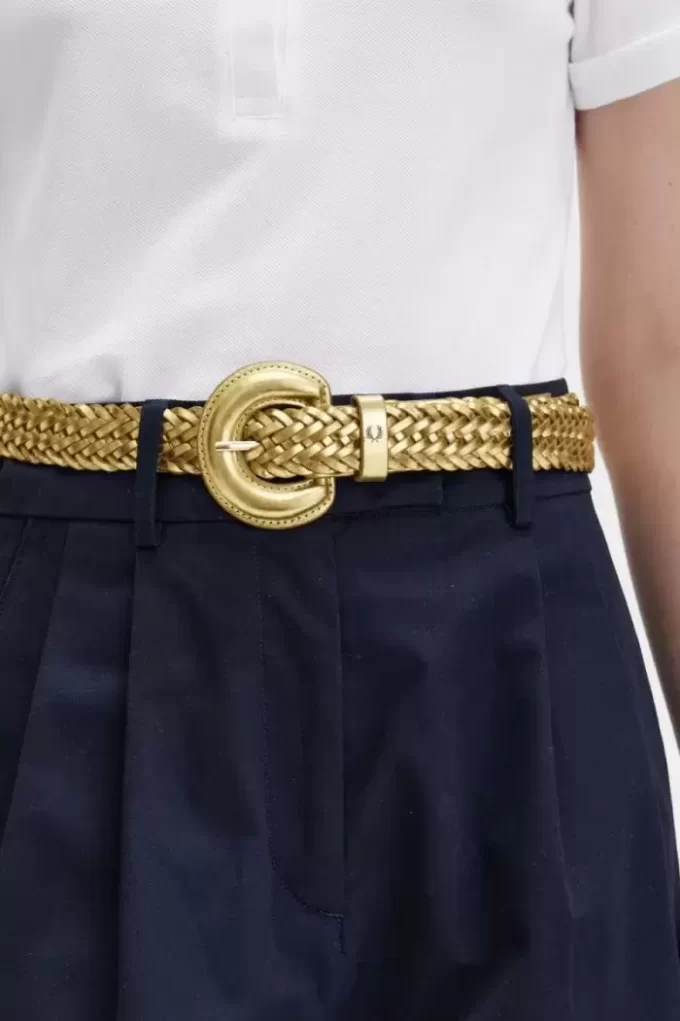 Cinturones de cuero tejido para mujer Cinturones de cuero tejido para mujer