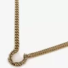 Collar de corona de laurel de doble cadena, joyería para mujer