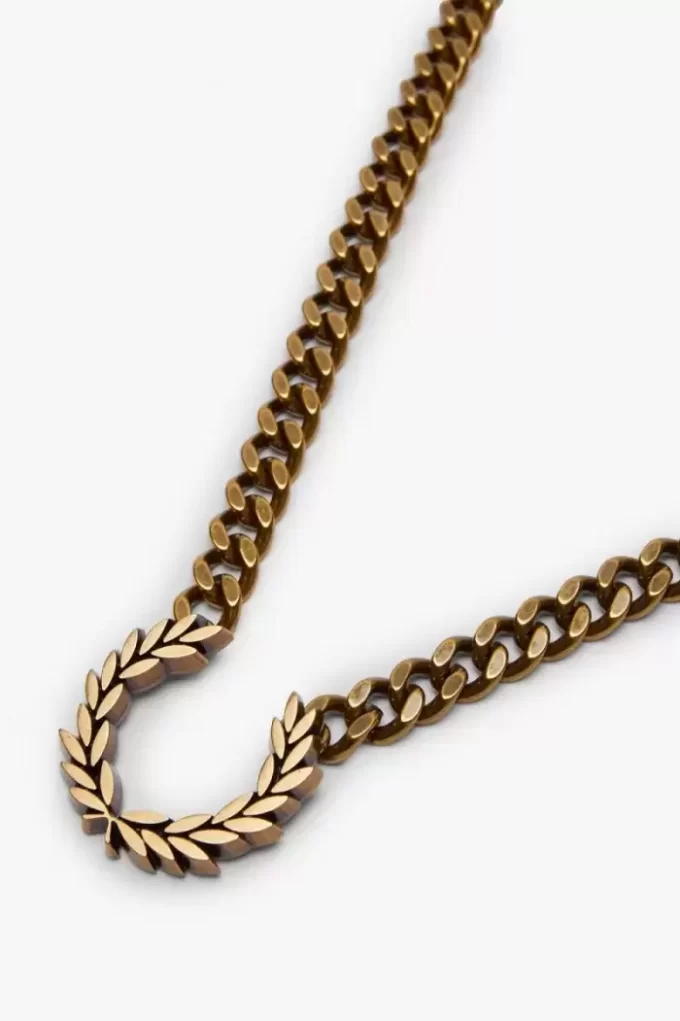Collar de corona de laurel gruesa, joyería para mujer