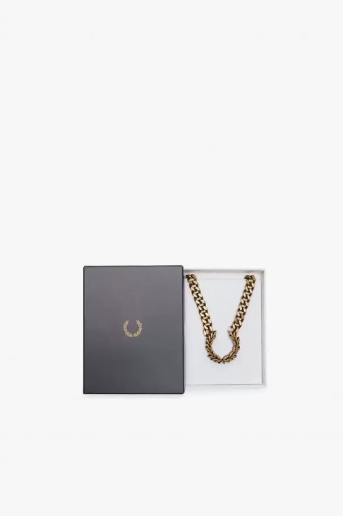 Collar de corona de laurel gruesa, joyería para mujer