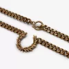 Collar de corona de laurel gruesa, joyería para mujer