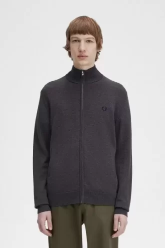 Cárdigan clásico con cremallera para hombre