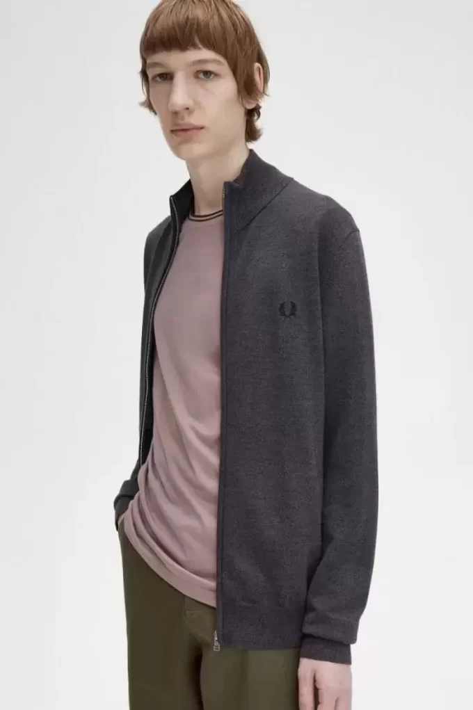 Cárdigan clásico con cremallera para hombre Cárdigan clásico con cremallera para hombre
