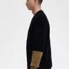Cárdigan de chenilla con bloques de color para hombre Cárdigan de chenilla con bloques de color para hombre