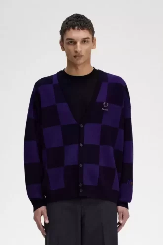Cárdigan de cuadros para hombre