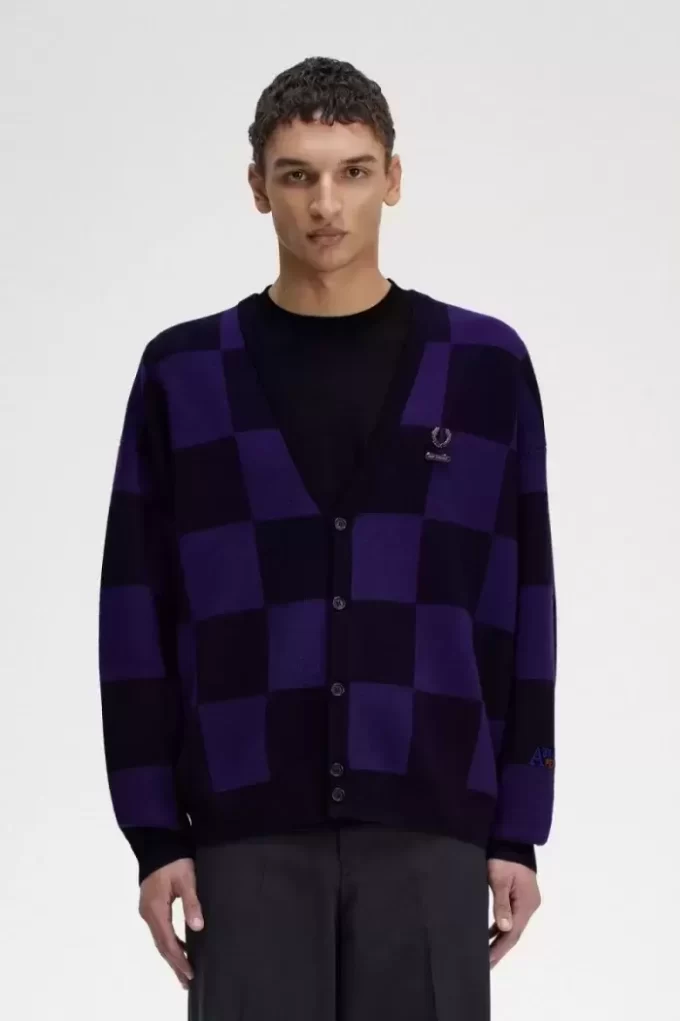 Cárdigan de cuadros para hombre Cárdigan de cuadros para hombre
