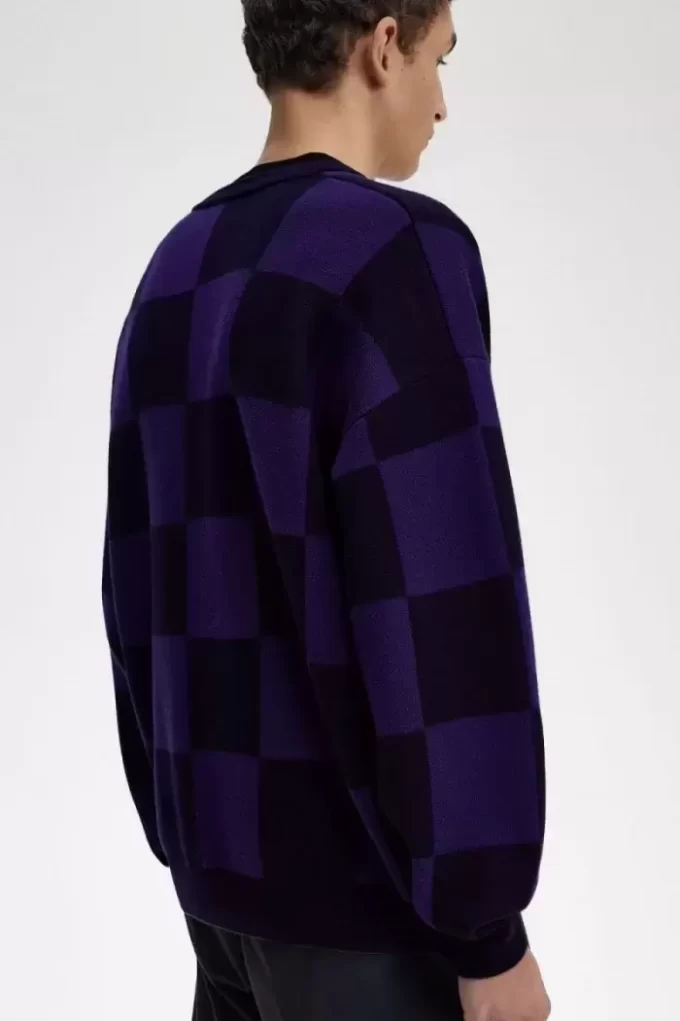 Cárdigan de cuadros para hombre Cárdigan de cuadros para hombre