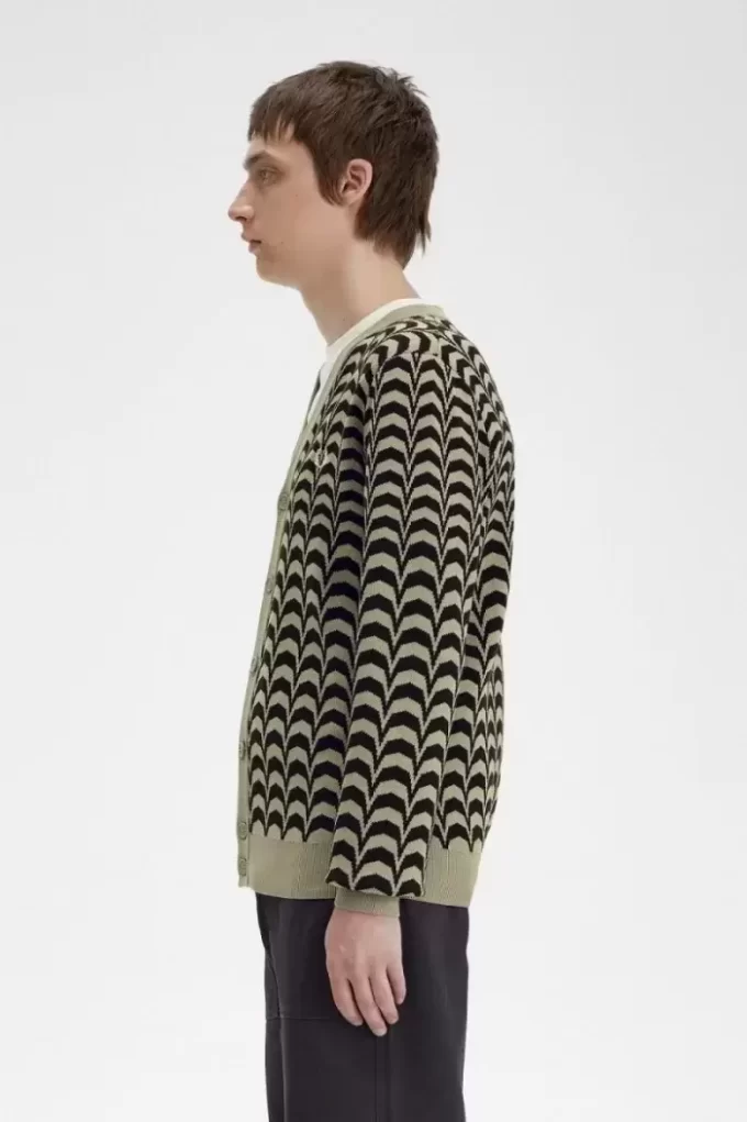 Cárdigan de jacquard para hombre Cárdigan de jacquard para hombre