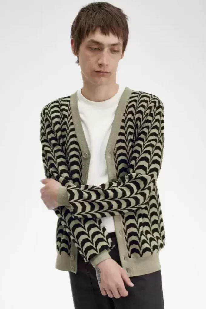 Cárdigan de jacquard para hombre Cárdigan de jacquard para hombre