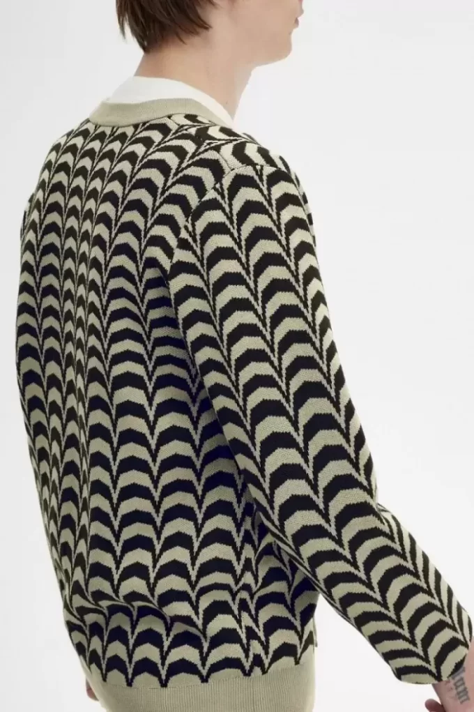 Cárdigan de jacquard para hombre Cárdigan de jacquard para hombre