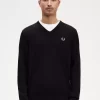 Jersey clásico de cuello en V para hombre Jersey clásico de cuello en V para hombre