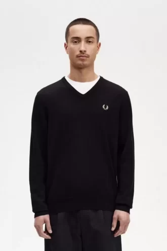 Jersey clásico de cuello en V para hombre