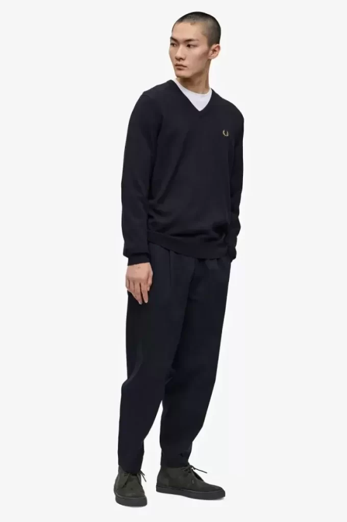 Jersey clásico de cuello en V para hombre Jersey clásico de cuello en V para hombre