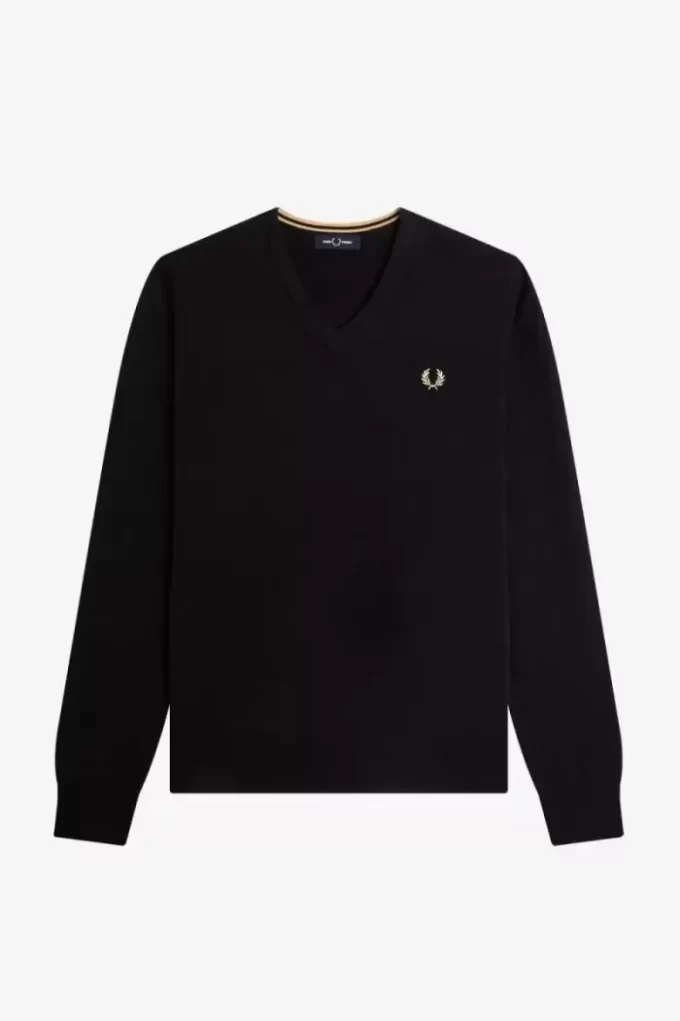 Jersey clásico de cuello en V para hombre Jersey clásico de cuello en V para hombre
