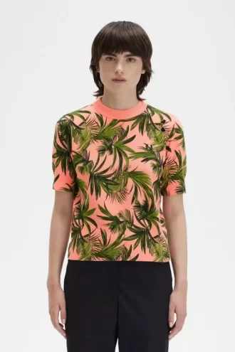 Jersey con estampado de palmeras para mujer