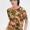 Jersey con estampado de palmeras para mujer Jersey con estampado de palmeras para mujer