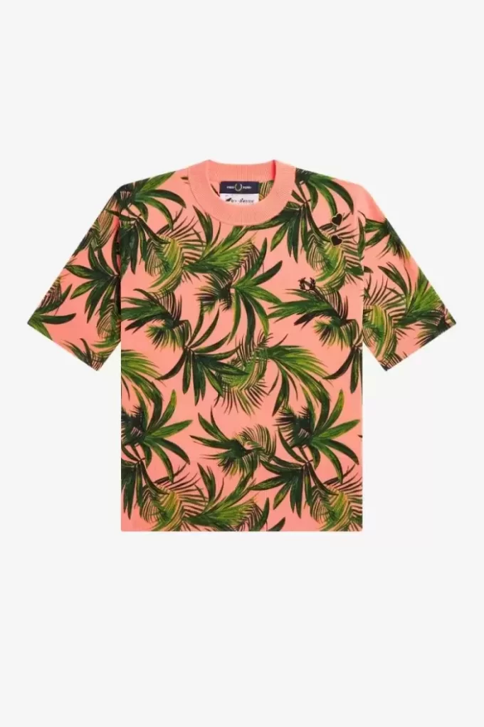 Jersey con estampado de palmeras para mujer Jersey con estampado de palmeras para mujer