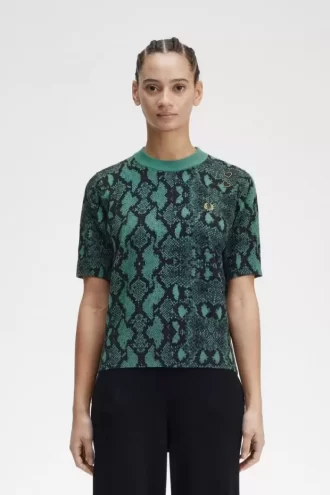 Jersey con estampado de serpiente para mujer