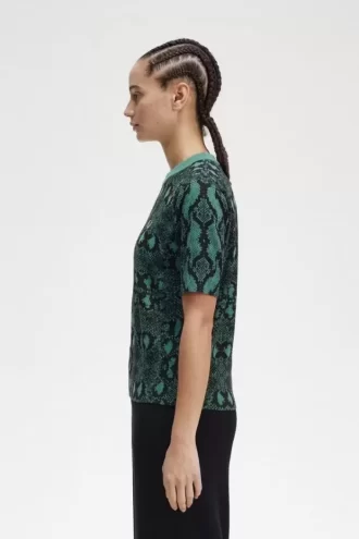 Jersey con estampado de serpiente para mujer