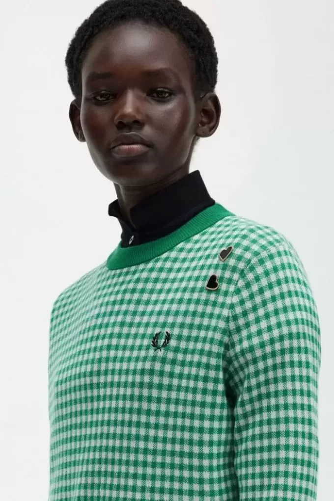 Jersey de cuadros vichy para mujer Jersey de cuadros vichy para mujer