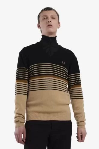 Jersey de lana de cordero a rayas para hombre