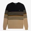 Jersey de lana de cordero a rayas para hombre Jersey de lana de cordero a rayas para hombre