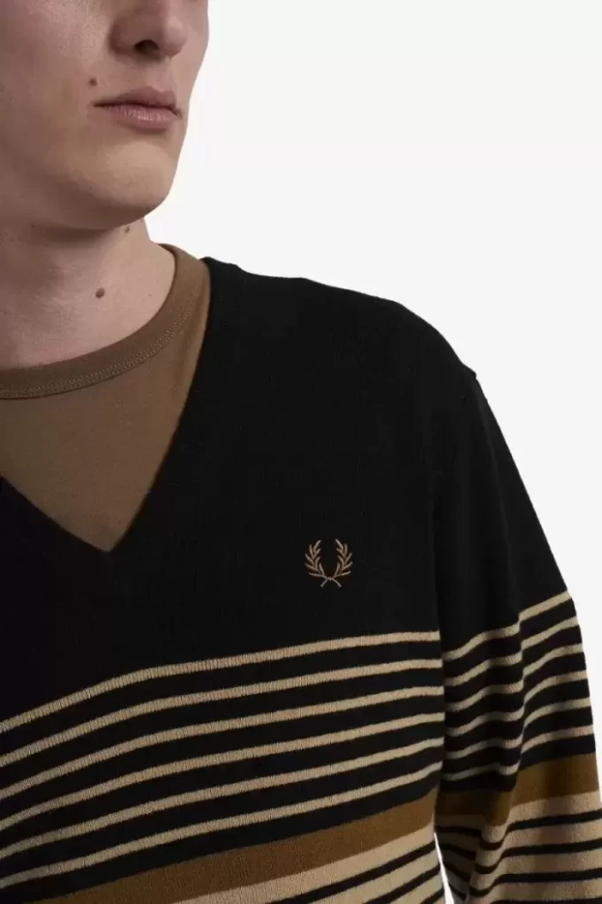Jersey de lana de cordero a rayas para hombre Jersey de lana de cordero a rayas para hombre
