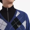 Jersey de lana de cordero con cuello en V y rombos para hombre Jersey de lana de cordero con cuello en V y rombos para hombre