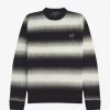 Jersey de punto abierto a rayas para hombre Jersey de punto abierto a rayas para hombre