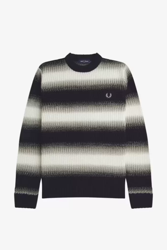 Jersey de punto abierto a rayas para hombre Jersey de punto abierto a rayas para hombre