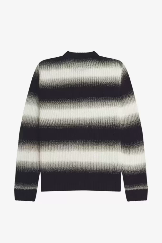 Jersey de punto abierto a rayas para hombre Jersey de punto abierto a rayas para hombre
