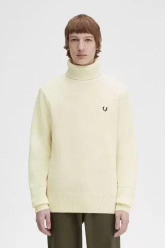Jersey de punto con cuello alto para hombre