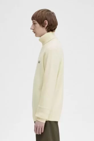 Jersey de punto con cuello alto para hombre