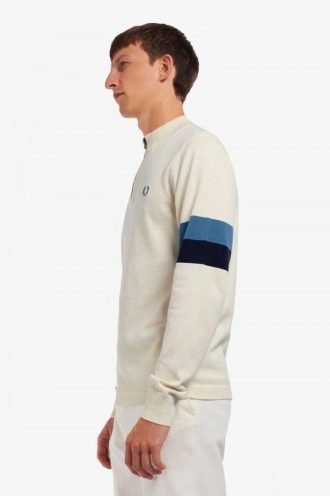 Jersey de punto con cuello de embudo
