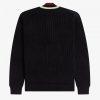 Jersey de punto con cuello en V a rayas